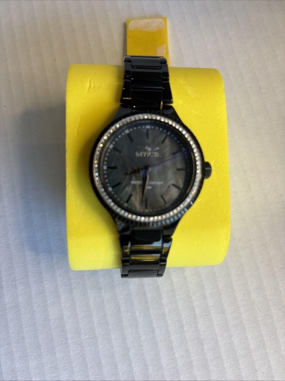 Invicta Angel Women's Mother of Pearl Black Watch Black Dial 50649 38mm NWOT